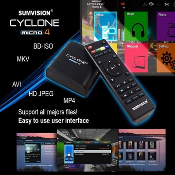 МУЛЬТИМЕДИЙНЫЙ ПЛЕЕР SUMVISION CYCLONE MICRO 4