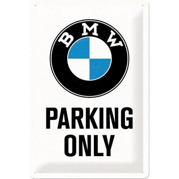 Szyld tablica motocyklowa BMW PARKING ONLY 20x30cm