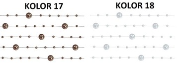 GIRLANDA PERŁOWA 5SZT 6,5 M GIRLANDY PERŁOWE 20KOL