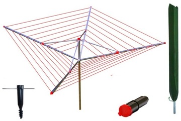 САДОВАЯ СУШИЛКА МЕТАЛЛИЧЕСКАЯ ФИТИНГА АНКЕРНАЯ КРЫШКА