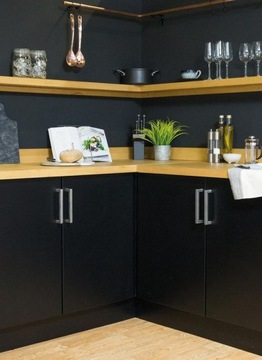 Декоративная мебельная шпоновая пленка MAT ЧЕРНОГО цвета для шкафов 67x50