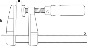 Легкий столярный винтовой зажим Bessey LM 200/50