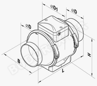 ВЕНТИЛЯТОР КАНАЛЬНЫЙ ВЕНТС ТТ 125 С.