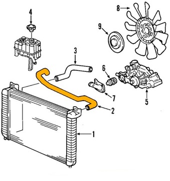 CHEVROLET CADILLAC HUMMER 99-07R PRZEWÓD WĄŻ PŁYNU CHŁODNICZGO GÓRNY OEM