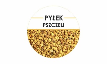 ETYKIETY okrągłe fi 4 cm Pyłek pszczeli 24 szt