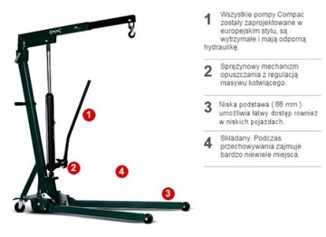 КРАН МАСТЕРСКОЙ - COMPAC, грузоподъемность до 1000 кг.