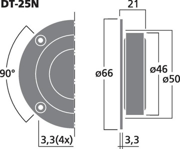 MONACOR DT-25N HiFi твитер 80Вт 8Ом