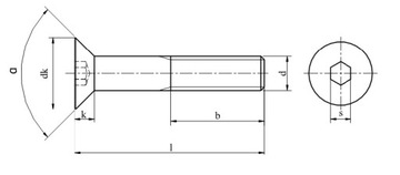 Винты M10x30 DIN 7991 PG A2 3 шт.