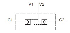 Обратный клапан, управляемый VBPDE, 1/4