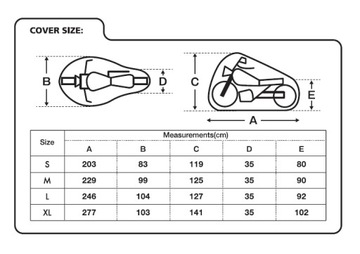 Чехол OXFORD Aquatex для мотоцикла, размер S c 203 см