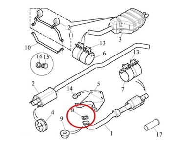 ПРОКЛАДКА ВЫХЛОПНОЙ ТРУБЫ ROVER 75 MG ZT PETROL V6