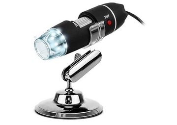 Цифровой USB-микроскоп, 1600-кратный зум + светодиодная подсветка