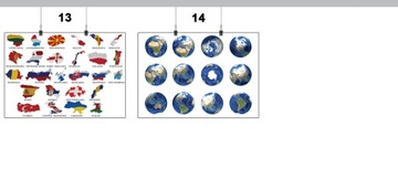 ПОСТЕР КАРТА МИРА ПОЛЬША 50x70 СМ, 14 МАТОВЫХ ДИЗАЙНОВ