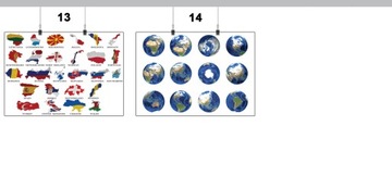 ПОСТЕР КАРТА МИРА ПОЛЬША 90x60 СМ 14 МАТОВЫХ ДИЗАЙНОВ