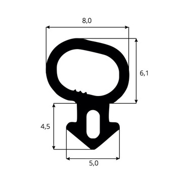 фото ориг. №2, Gasket window to windows black pvc black panorama s-232 - 100m