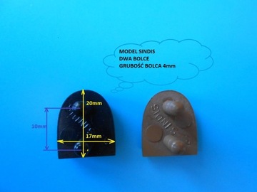 Mocne Fleki fleczki SINDIS czarne/brąz 2 bolce