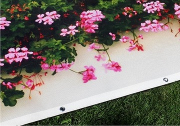 БАЛКОННЫЕ ПОКРЫТИЯ, размеры, принт РОЗОВЫЕ ГЕРАГОНИИ