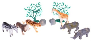 ZESTAW ZWIERZĄT DZIKICH AKCESORIA 10 EL. MAŁE ZOO