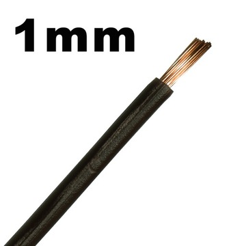 100m Przewód jednożyłowy kabel 1x1 linka LGY 1 x 1mm czarny