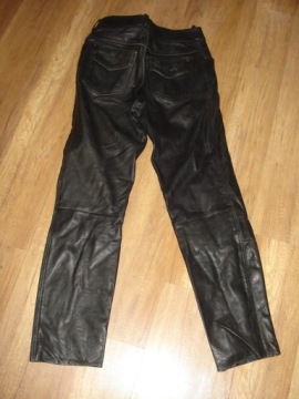 Мотоциклетные брюки кожаные прямые, ремень 80 (S1157)