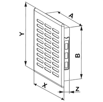 КРЫШКА ВЕНТИЛЯЦИОННОЙ РЕШЕТКИ AWENTA T01 11x14 ЧЕРНАЯ