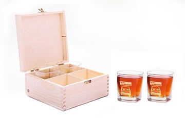 4 szt. Szklanek do Whisky w Pudełku z GRAWEREM !!