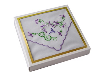 Chusteczka do nosa damska haft MONOGRAM DM-1
