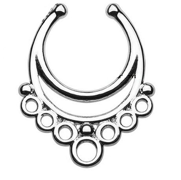 FAKE KLIPS DO NOSA SEPTUM BEZ PRZEKŁUWANIA