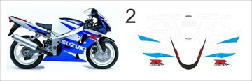 Suzuki Gsxr Gsx R 600 750 1000 K1,K2,K3+ наклейки