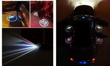 ŚWIATŁA LED POWITALNE LOGO VW 3D SUPER MOCNE 2x7W