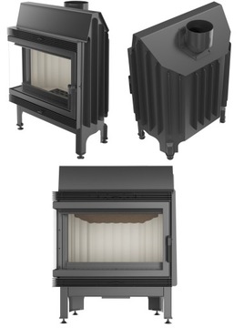 фото ориг. №3, Fireplace aerial grilles form steel left 11 kw black