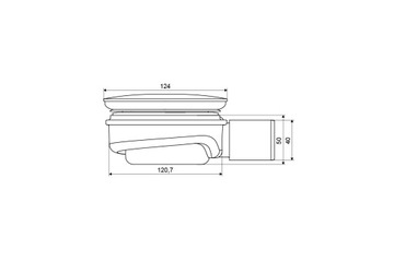 EXCELLENT Сифон для душевого поддона fi-90мм с крышкой, хром INEX.1416.90