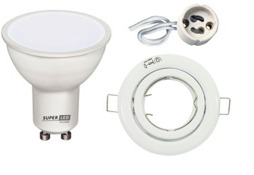 Zestaw oprawa halogenowa RUCHOMA okr + LED GU10 5W