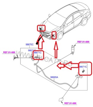 ФОНАРОМОМАЙКА правая HYUNDAI i40 11 98611-4Q000