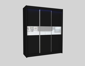 SZAFA 180cm szkło lacobel 4 kolory garderoba T180