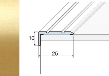 Listwa 120cm kątownik aluminium 10x25mm ZŁOTO A31