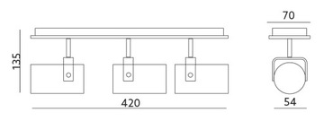 OPRAWA HALOGENOWA LED ARL 3 SPOT LAMPA KINKIET