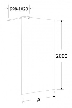 ПРОГУЛКА В СТЕНЕ 100x200 ГРАФИТ ДУШЕВОЕ ПОКРЫТИЕ