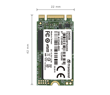 Твердотельный накопитель Transcend 240 ГБ M.2 2242 SATA3 TLC 560 МБ