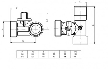 Zawór kulowy Diamond 1/2''