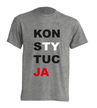 KOSZULKA KONSTYTUCJA t-shirt rozmiar M nadruk FLEX