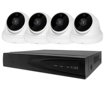 4x FULL HD SONY MONITORING H265+ NVR POE WDR IR