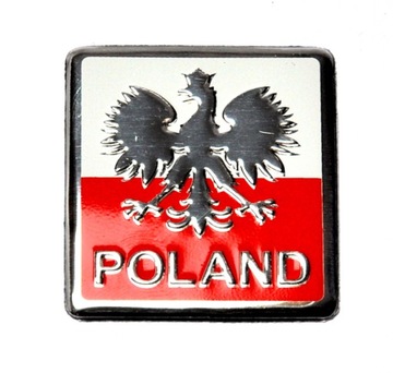 NAKLEJKA EMBLEMAT FLAGA POLSKI - GODŁO