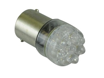 ba15s 8 LED żarówka R10W P5W P21W 12V Biała zimna
