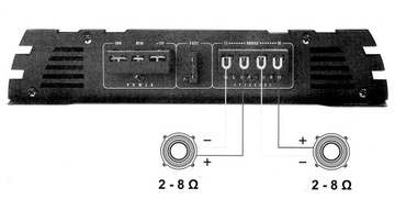 Мощный усилитель Crunch GPX600.2 300 Вт RMS в мосту 2 канала 2 x 150 Вт RMS