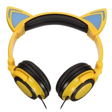 СКЛАДНЫЕ НАУШНИКИ CAT EAR СО СВЕТОДИОДНОЙ ПОДСВЕТКОЙ