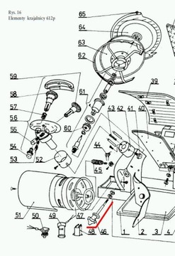 Винт крышки ножа для слайсеров Ma-Ga 612p и 310p