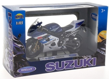 SUZUKI GSX-R750 МЕТАЛЛИЧЕСКАЯ МОДЕЛЬ WELLY MOTOR 1:18