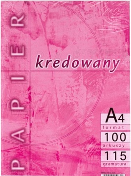 Papier kredowy kredowany A4 115g 100 arkuszy