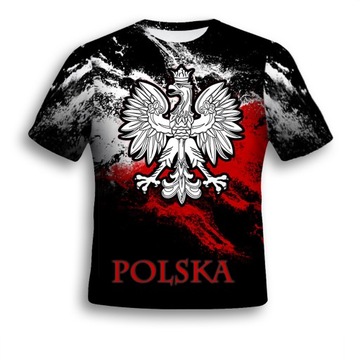 KOSZULKA FULL PRINT POLSKA XL YOUTUBERA TRWAŁA